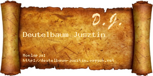 Deutelbaum Jusztin névjegykártya