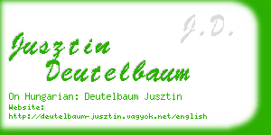 jusztin deutelbaum business card
